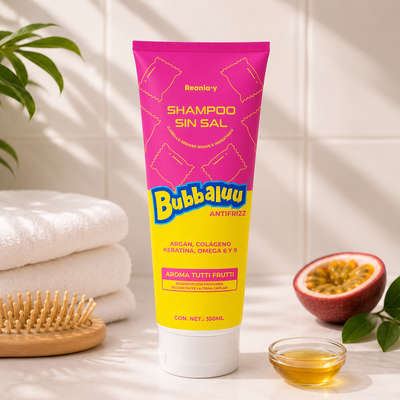 Shampoo Sin Sal Bubbaluu Antifrizz Tutti Frutti 350ml