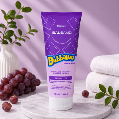Bálsamo Capilar Bubbaluu Uva 350ml – Hidratación y Brillo